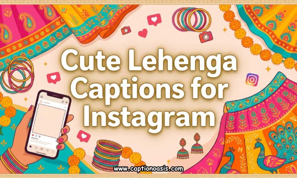 Cute Lehenga Captions for Instagram