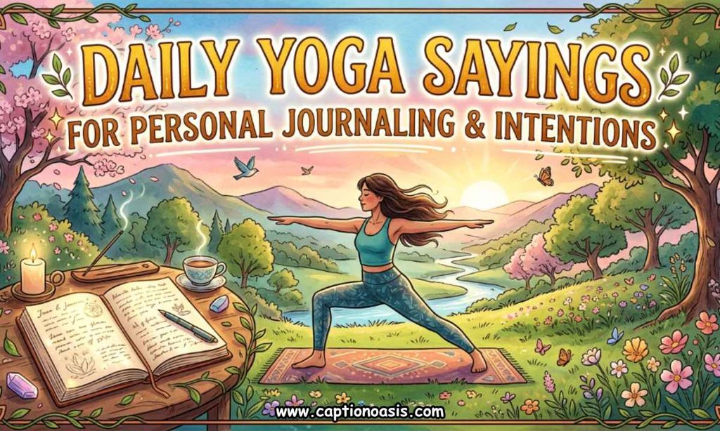 Daily Yoga Sayings for Personal Journaling & Intentions