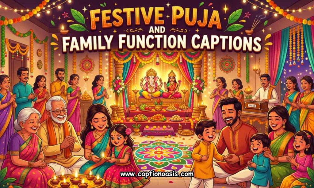 Festive Puja and Family Function Captions