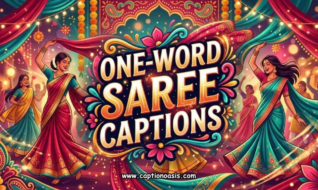 One-Word Saree Captions