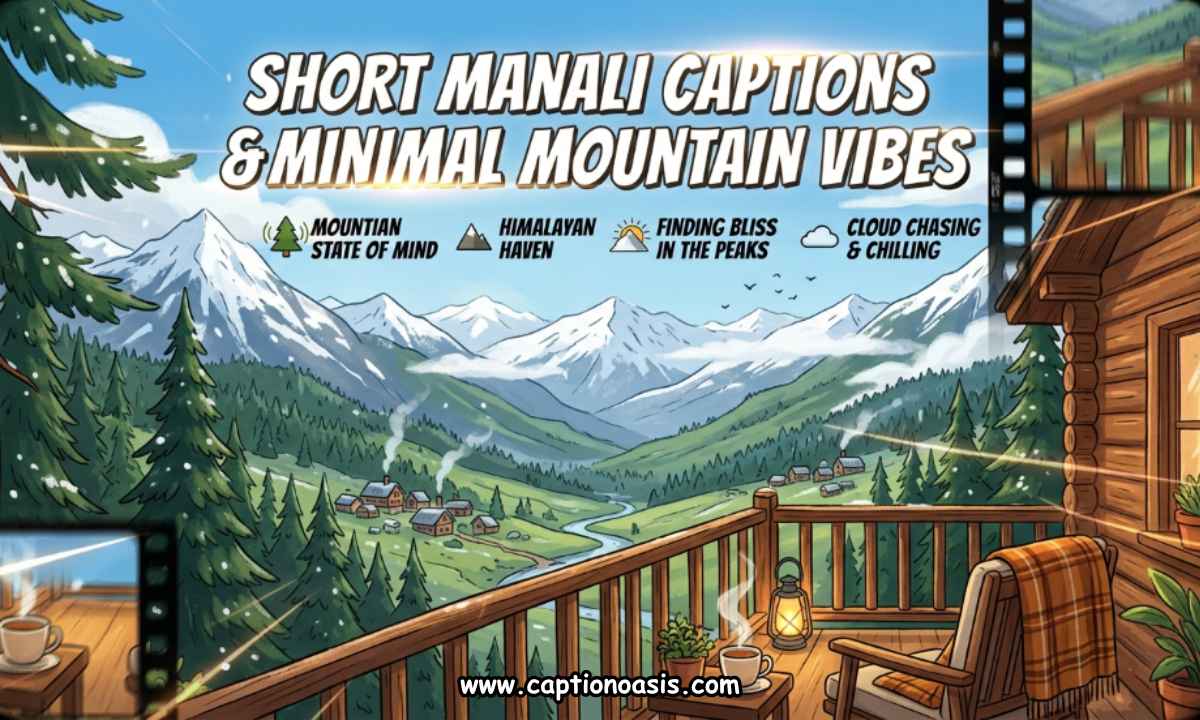 Short Manali Captions & Minimal Mountain Vibes