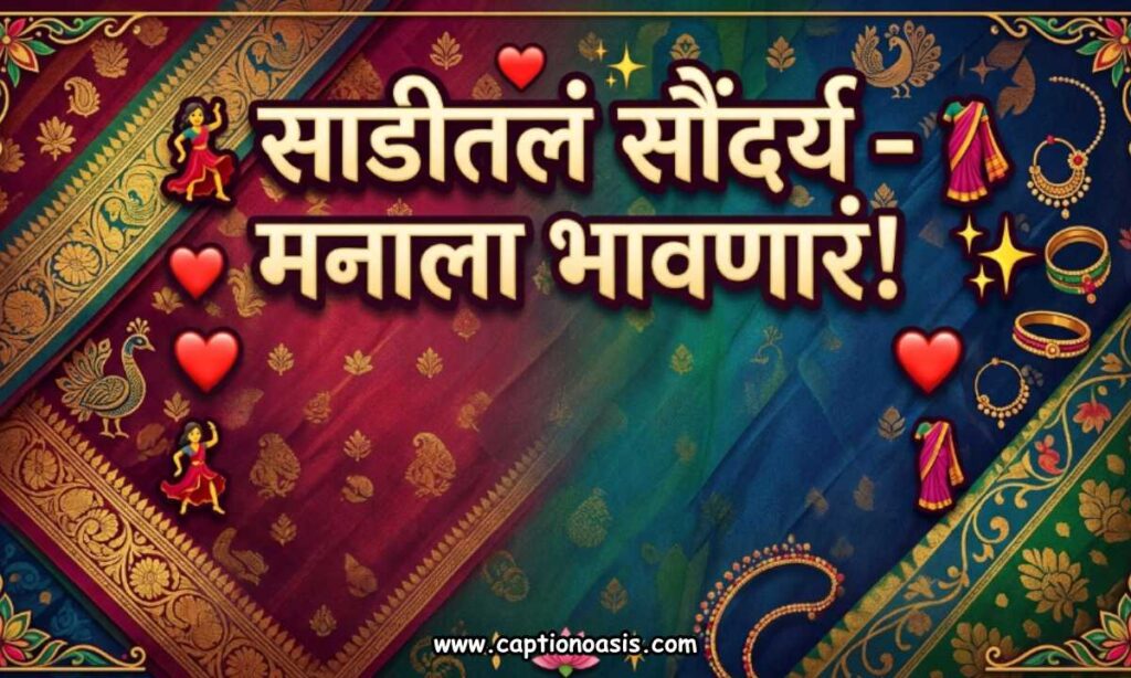 Short Saree Caption in Marathi with Emoji