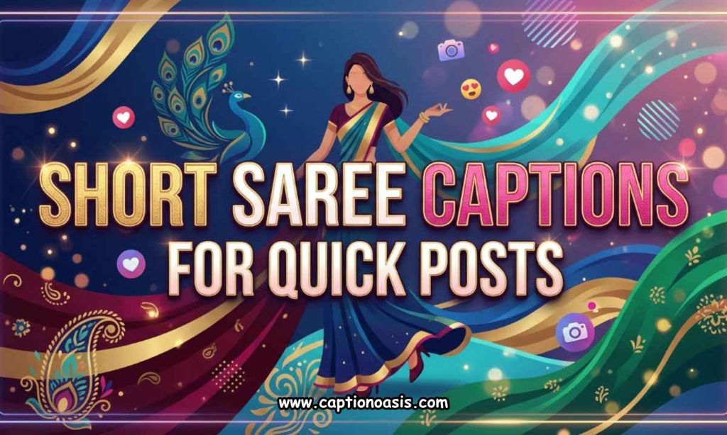 Short Saree Captions for Quick Posts