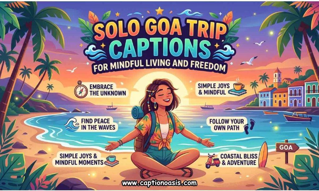 Solo Goa Trip Captions for Mindful Living and Freedom