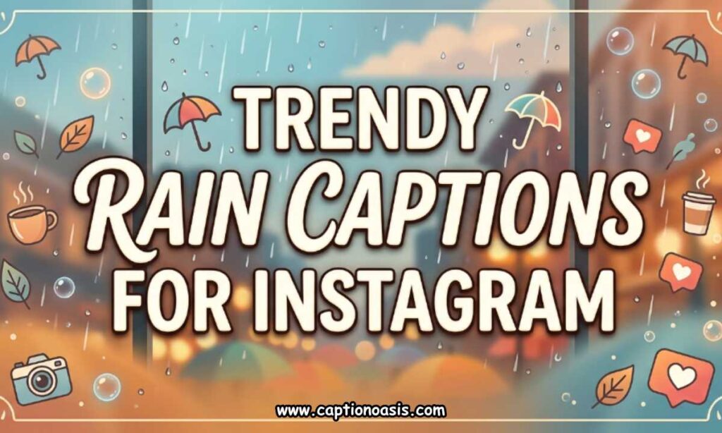 Trendy Rain Captions for Instagram