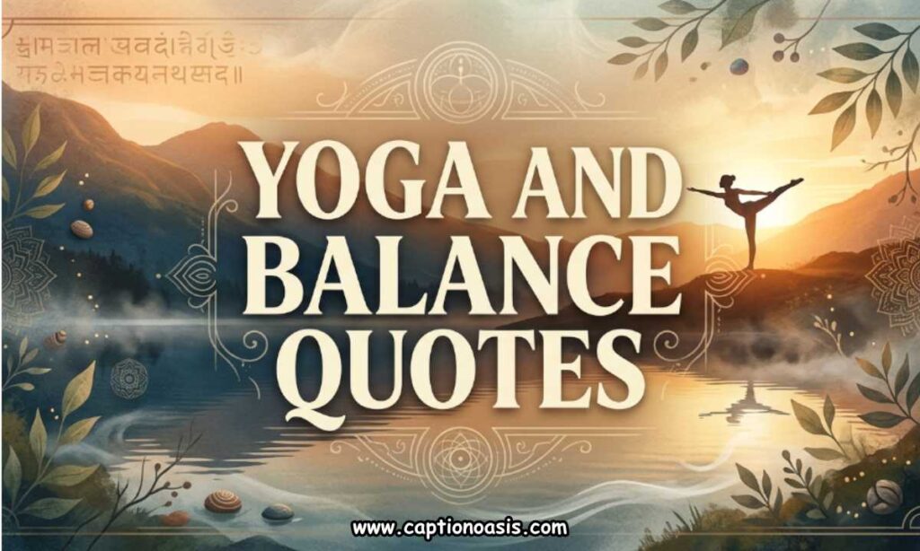 Yoga and Balance Quotes