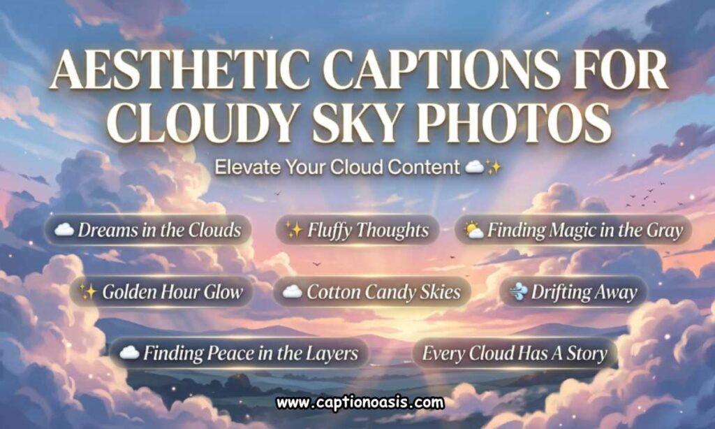 Aesthetic Captions for Cloudy Sky Photos