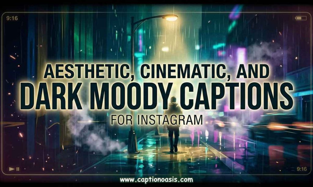 Aesthetic, Cinematic, and Dark Moody Captions for Instagram