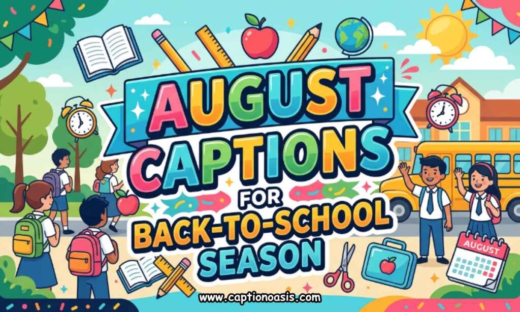 August Captions for Back-to-School Season