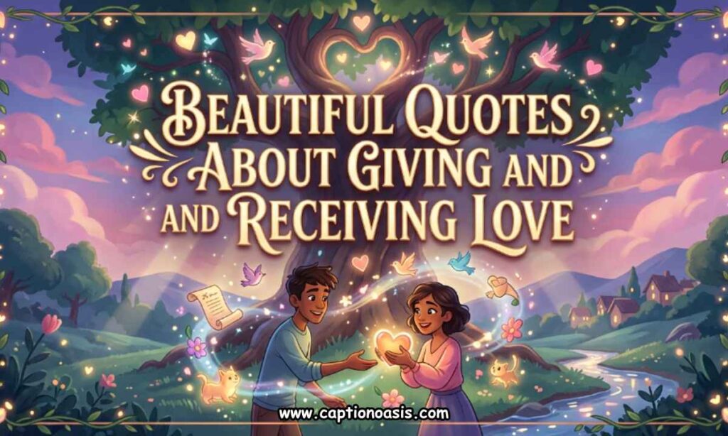Beautiful Quotes About Giving and Receiving Love