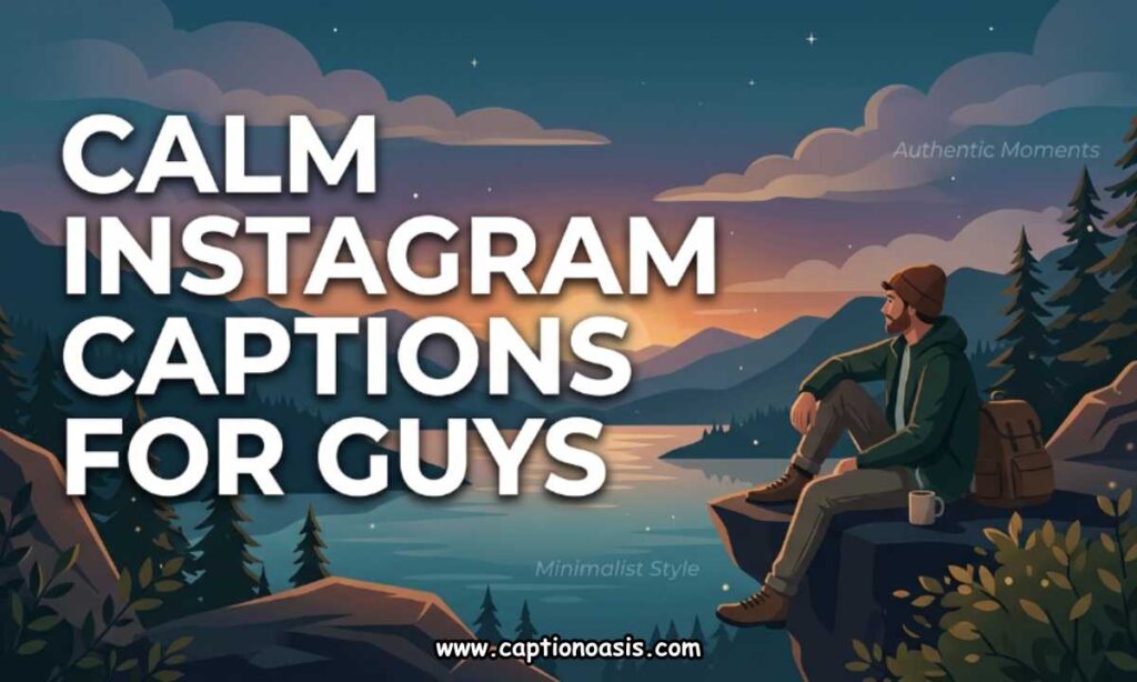 Calm Instagram Captions for Guys
