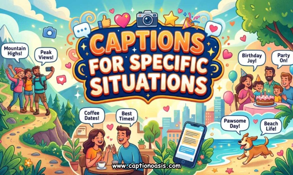 Captions for Specific Situations