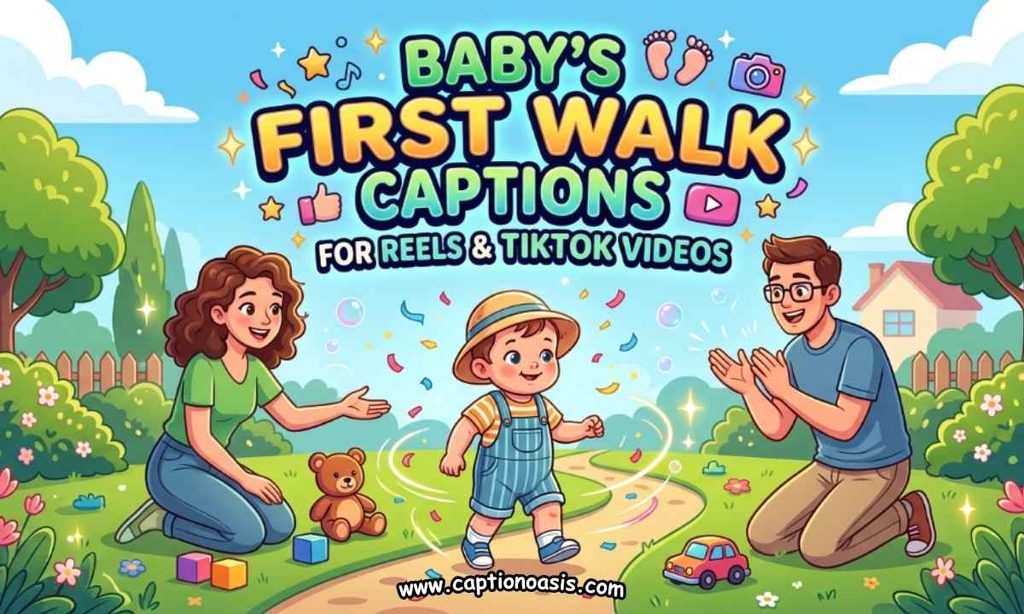 Catchy Baby’s First Walk Captions for Reels & TikTok Videos