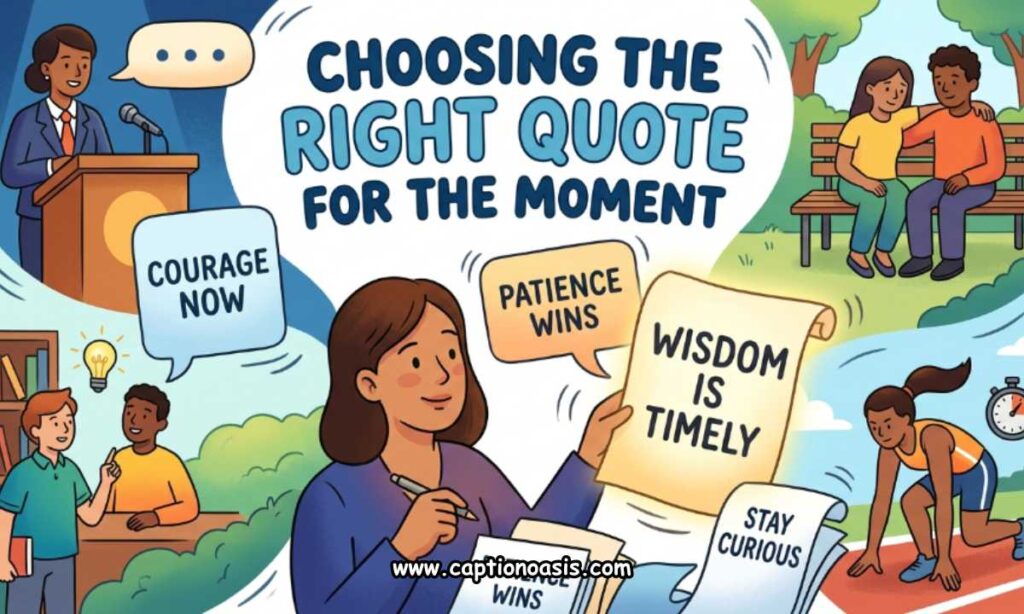 Choosing the Right Quote for the Moment