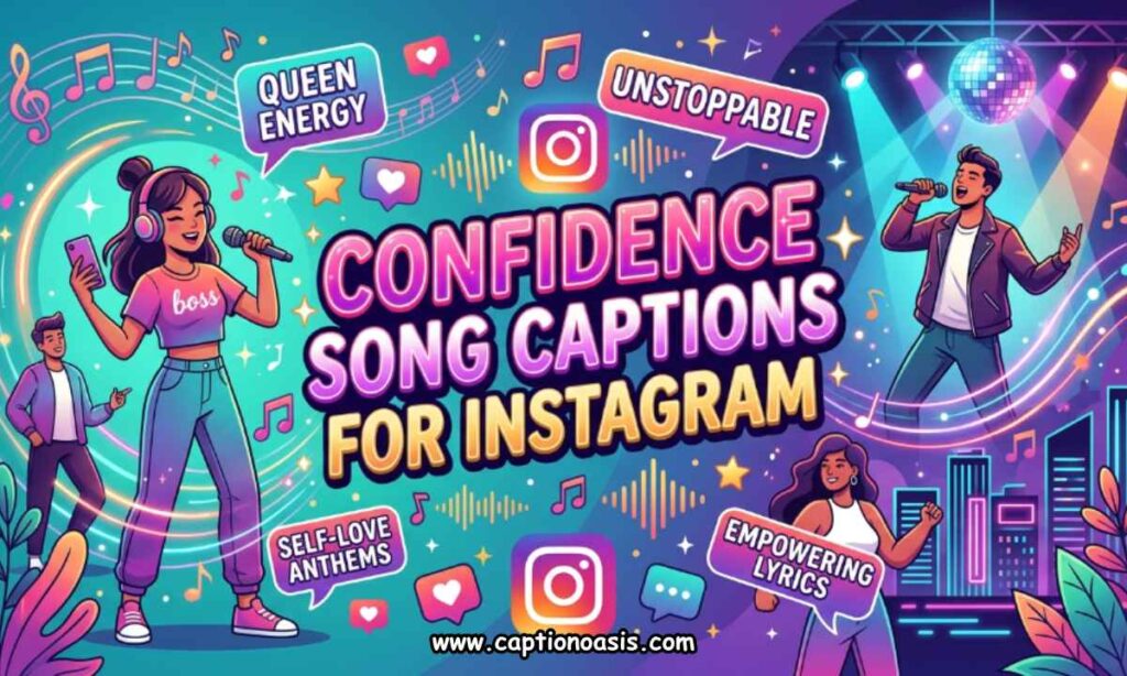 Confidence Song Captions for Instagram