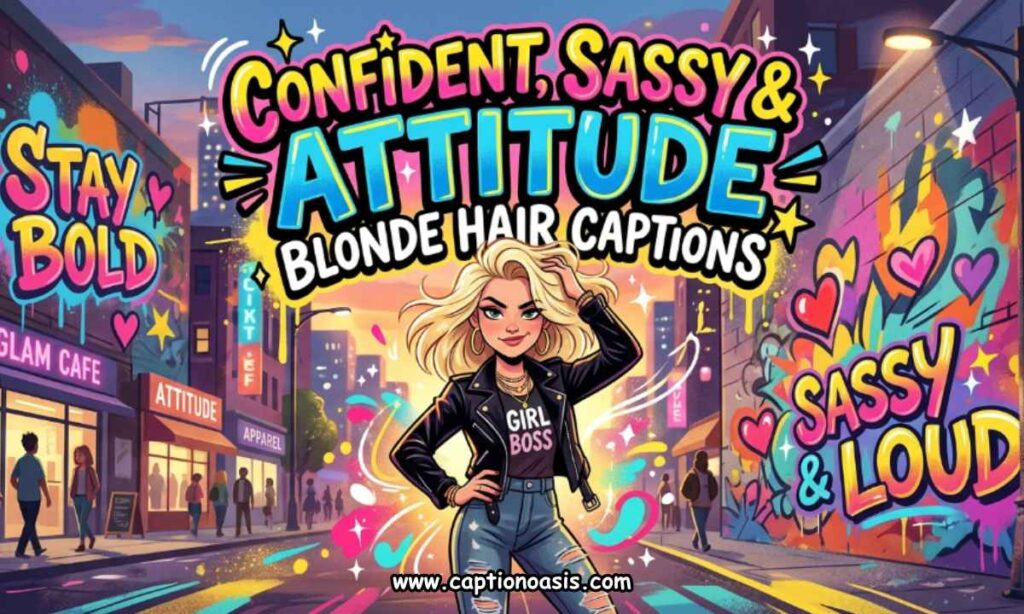 Confident, Sassy & Attitude Blonde Hair Captions