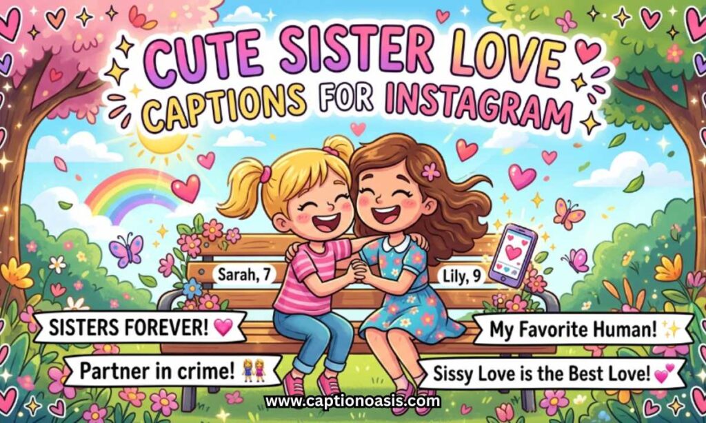 Cute Sister Love Captions for Instagram