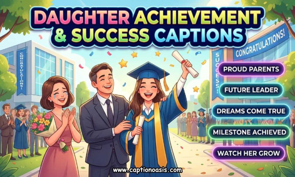 Daughter Achievement and Success Captions