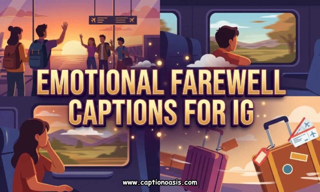Emotional farewell captions for IG