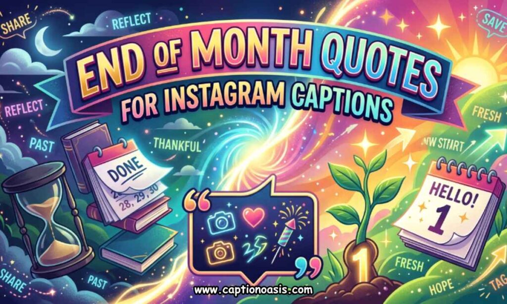 End of Month Quotes for Instagram Captions