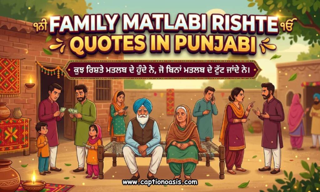 Family Matlabi Rishte Quotes in Punjabi