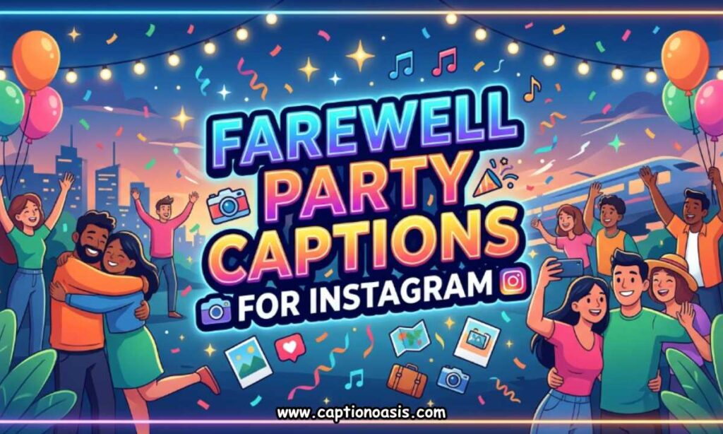 Farewell party captions for Instagram