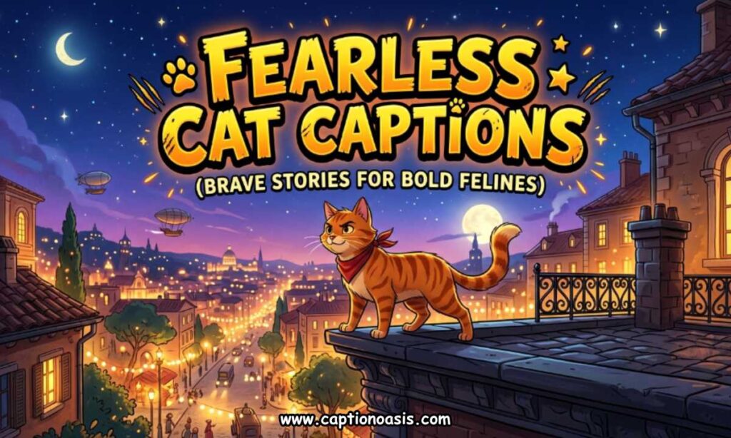 Fearless Cat Captions
