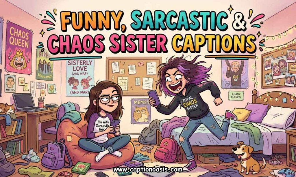 Funny, Sarcastic & Chaos Sister Captions