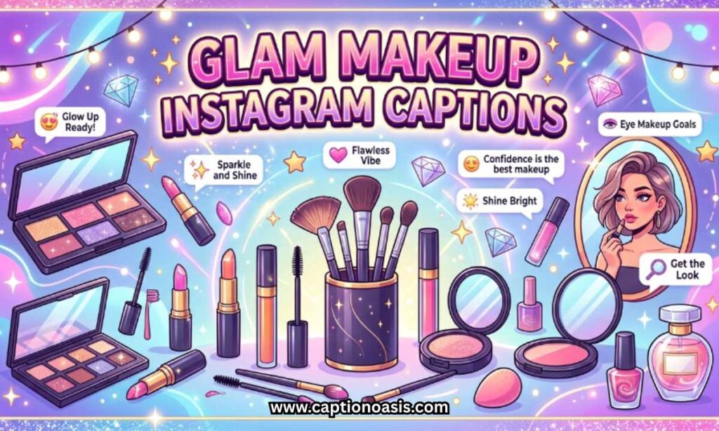 Glam Makeup Instagram Captions