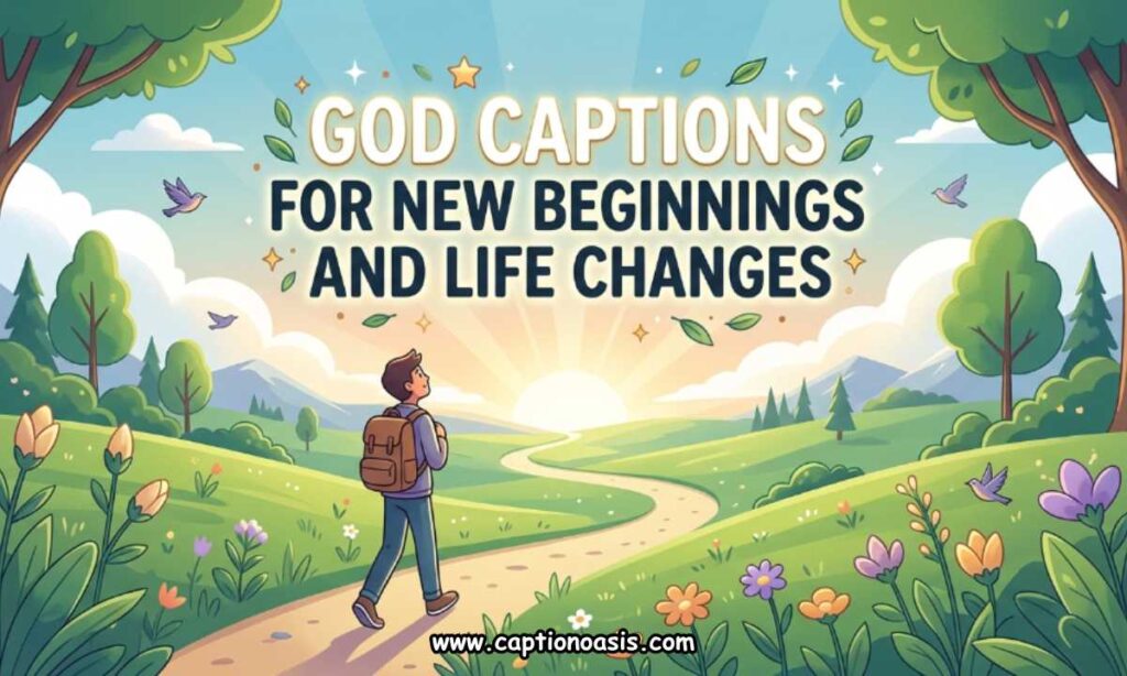 God Captions for New Beginnings and Life Changes