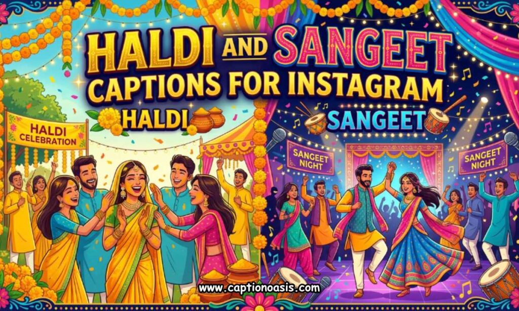 Haldi and Sangeet Captions for Instagram