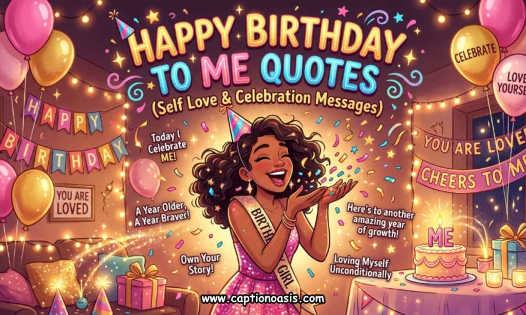 Happy Birthday to Me Quotes (Self Love & Celebration Messages)