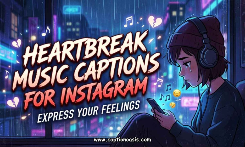 Heartbreak Music Captions for Instagram