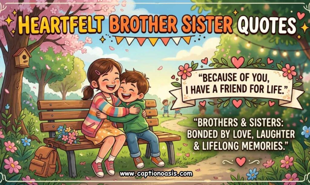 Heartfelt Brother Sister Quotes Style Captions