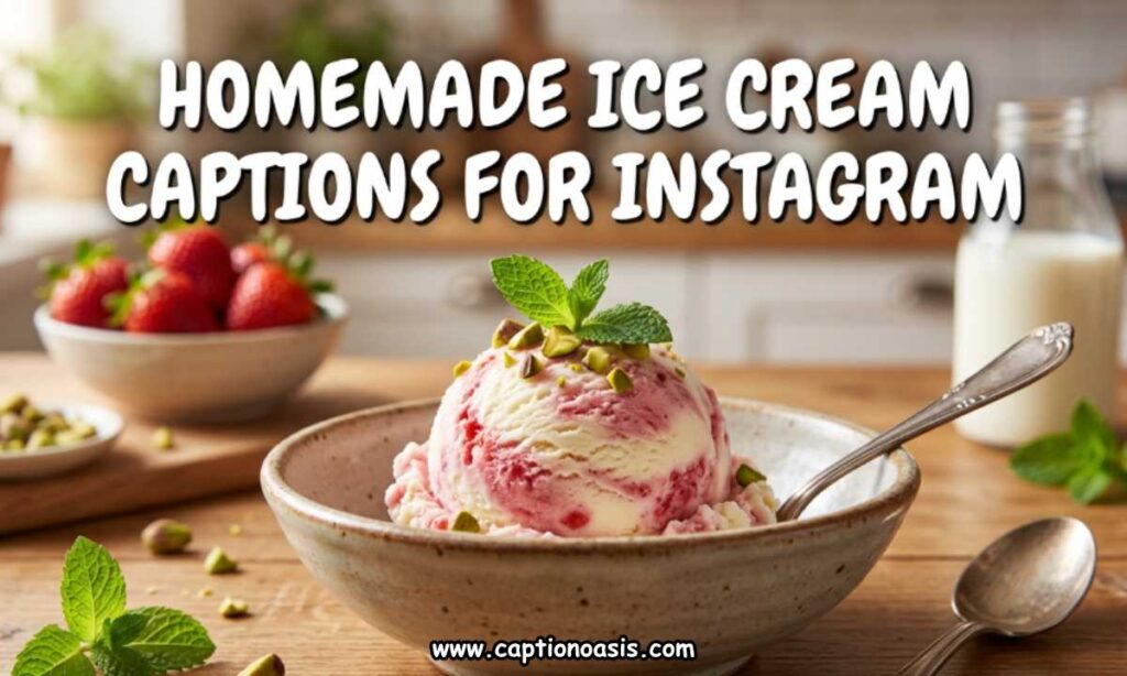 Homemade Ice Cream Captions for Instagram
