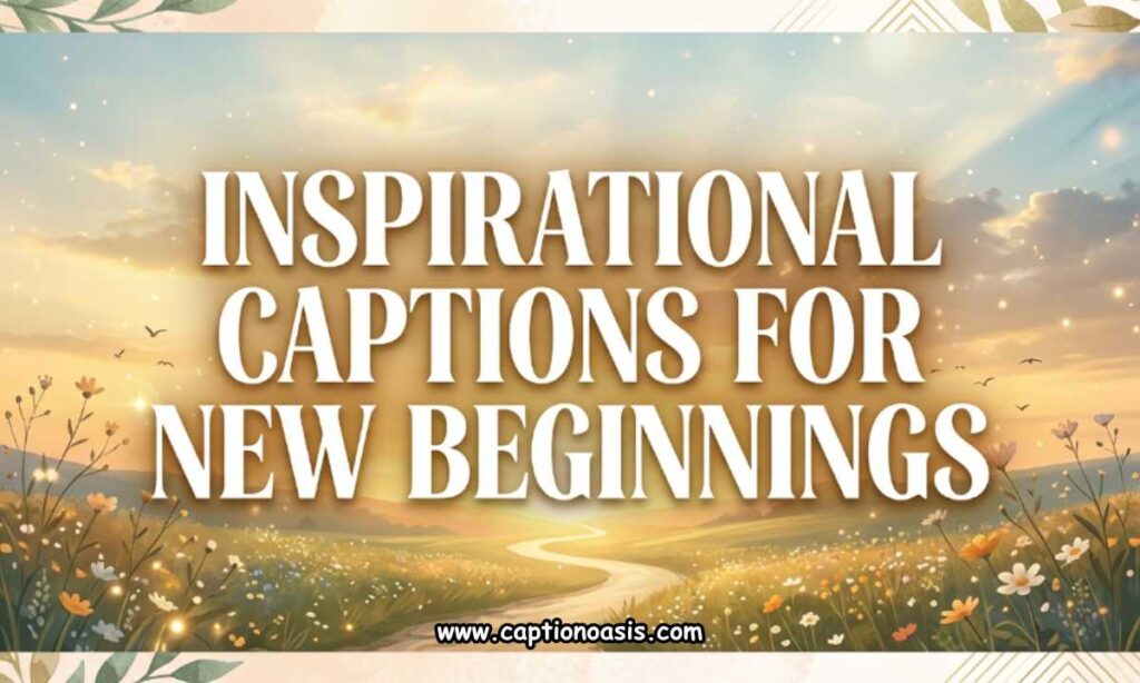 Inspirational Captions for New Beginnings