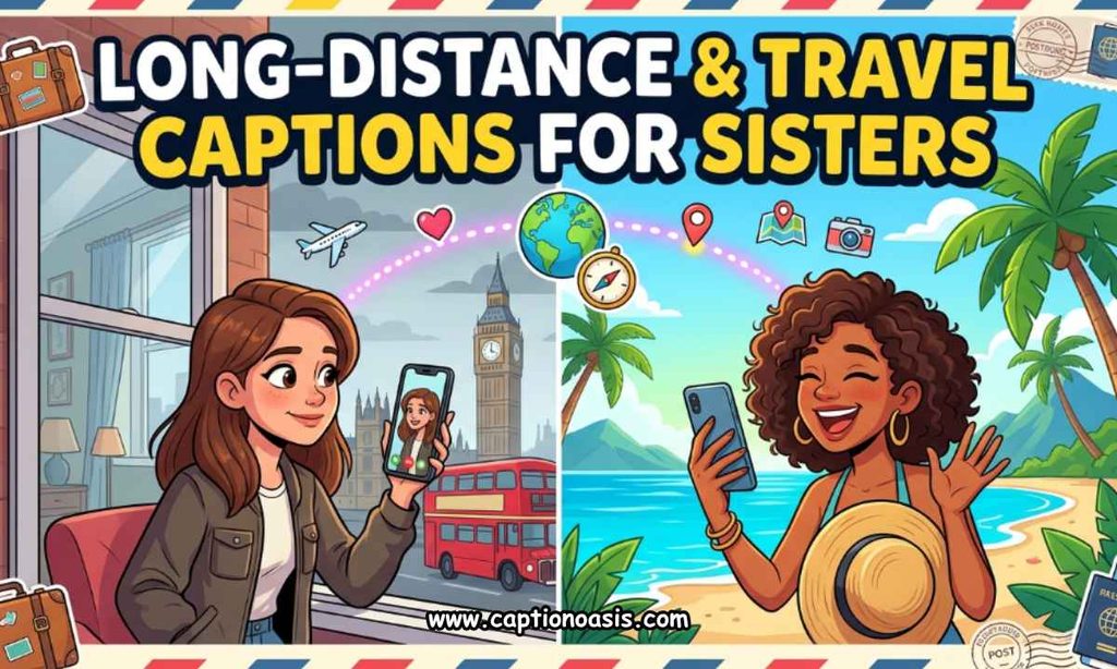 Long-Distance & Travel Captions for Sisters