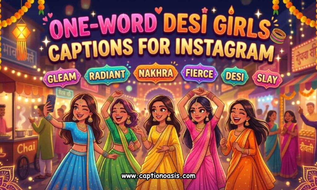 One-Word Desi Girls Captions for Instagram