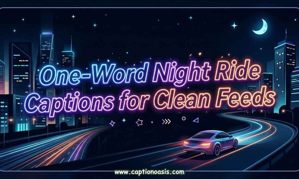 One-Word Night Ride Captions for Clean Feeds