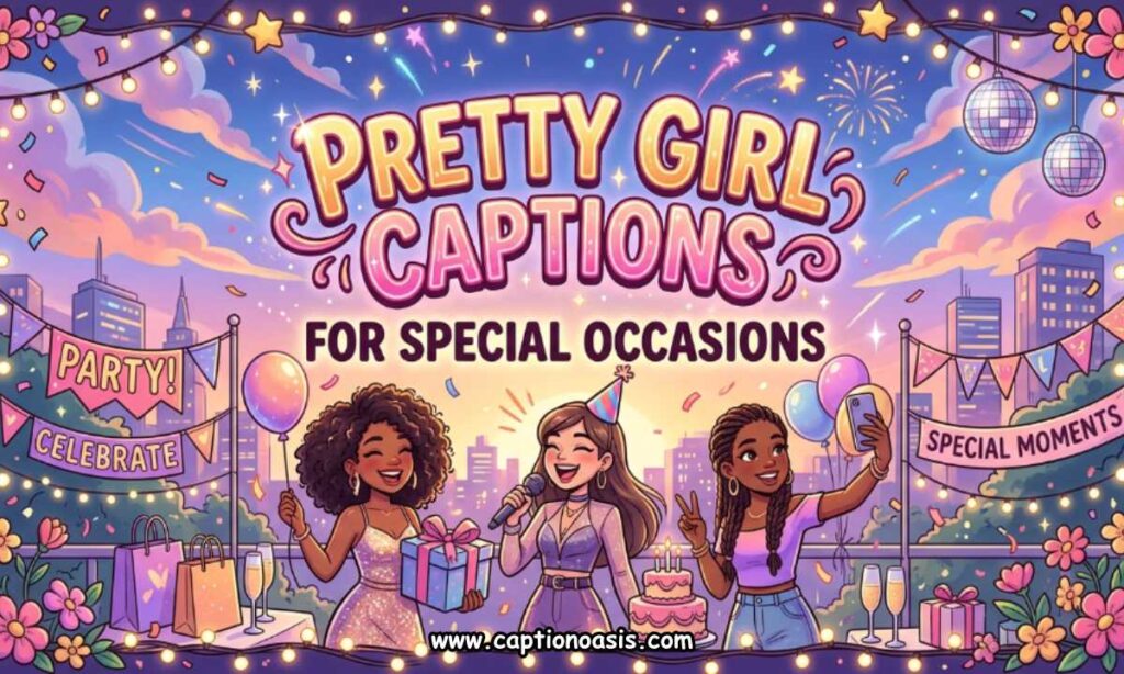 Pretty Girl Captions for Special Occasions