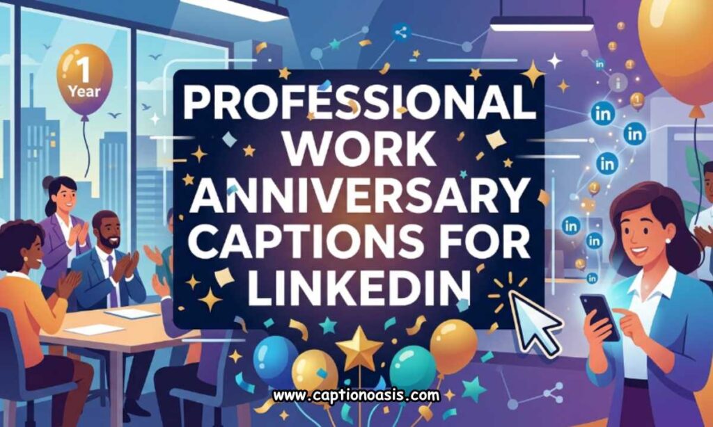 Professional Work Anniversary Captions for LinkedIn