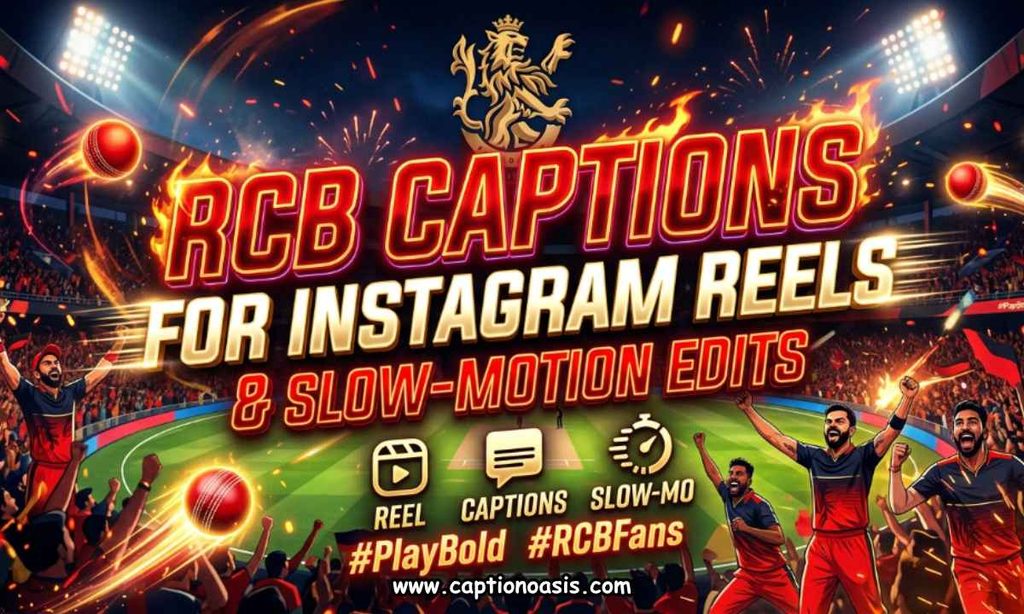 RCB Captions for Instagram Reels and Slow-Motion Edits