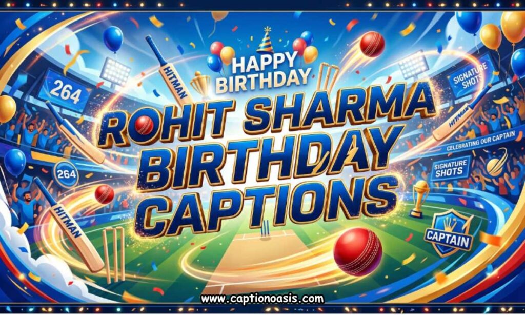 Rohit Sharma Birthday Captions