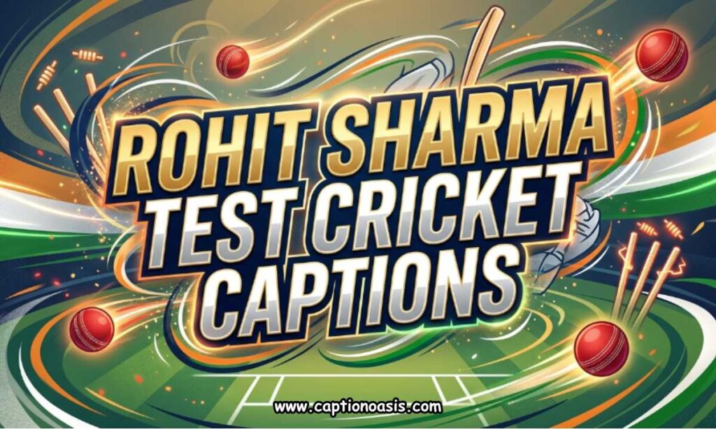 Rohit Sharma Test Cricket Captions