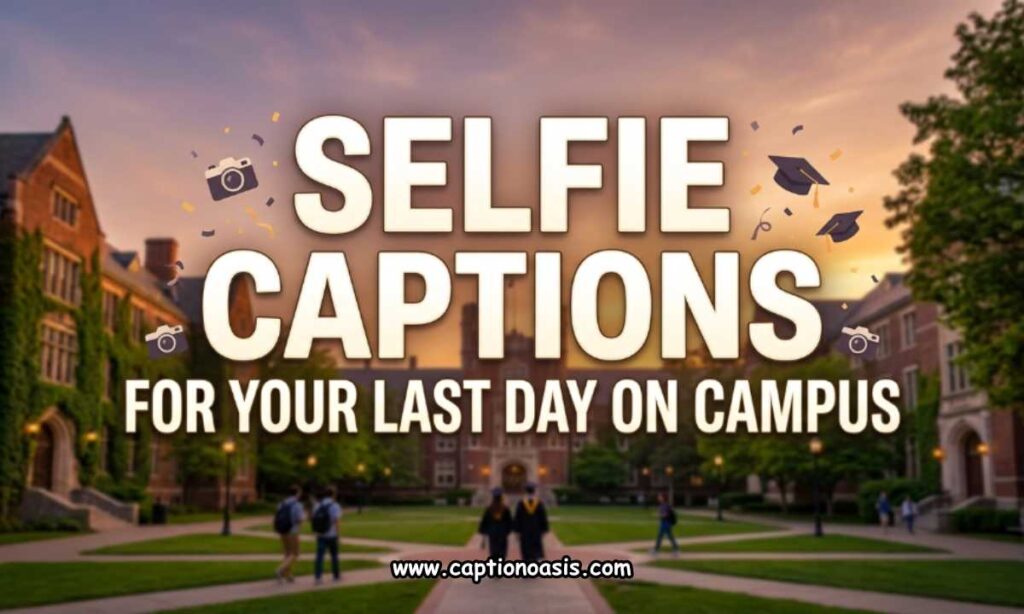 Selfie Captions for Your Last Day on Campus