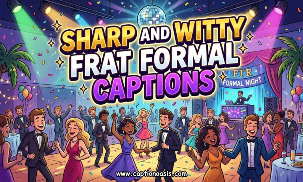 Sharp and Witty Frat Formal Captions