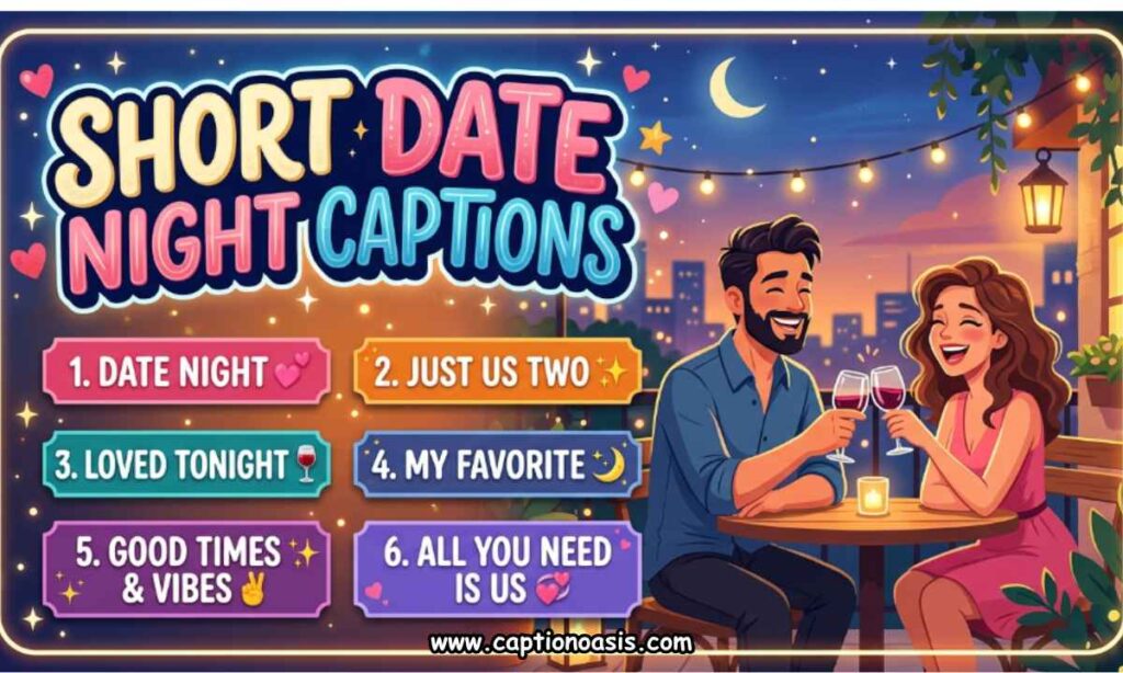 Short Date Night Captions for Instagram