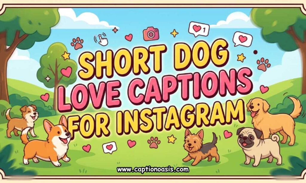 Short Dog Love Captions for Instagram