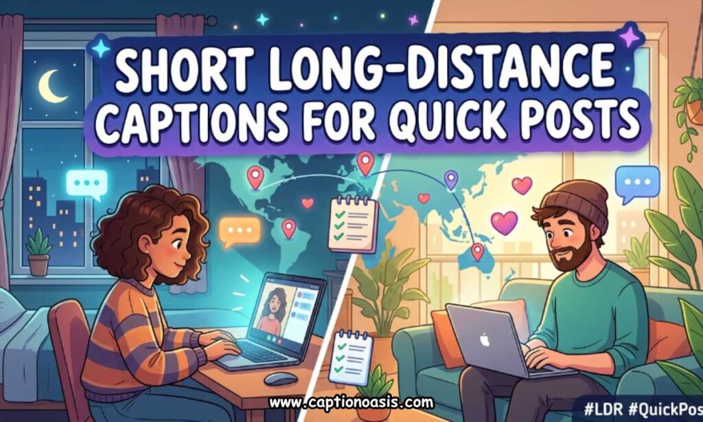 Short Long-Distance Captions for Quick Posts