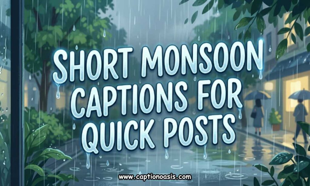Short Monsoon Captions for Quick Posts